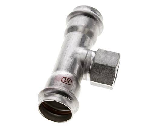 Tee Press Fitting - 28mm Female & Rp 3/4'' Female - Stainless Steel