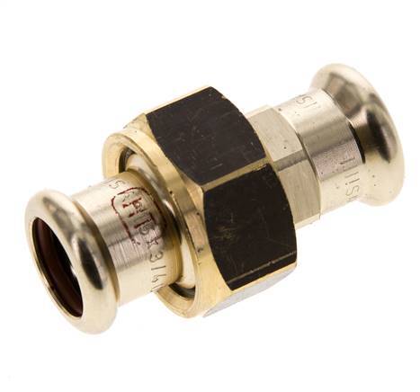 Union Press Fitting - 15mm Female - Copper alloy Flat Sealing