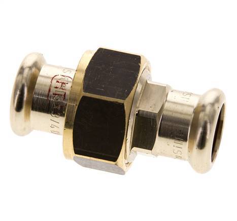 Union Press Fitting - 15mm Female - Copper alloy Flat Sealing