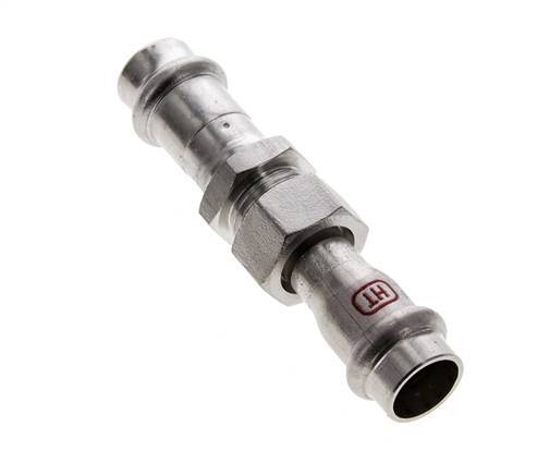 Union Press Fitting - 15mm Female - Stainless Steel Flat Sealing