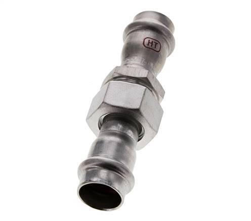 Union Press Fitting - 18mm Female - Stainless Steel Flat Sealing