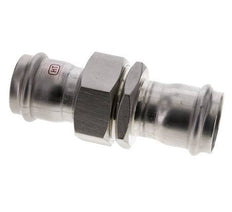 Union Press Fitting - 35mm Female - Stainless Steel Flat Sealing