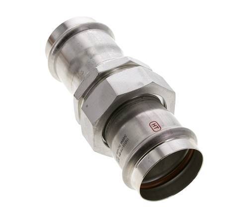 Union Press Fitting - 54mm Female - Stainless Steel Flat Sealing