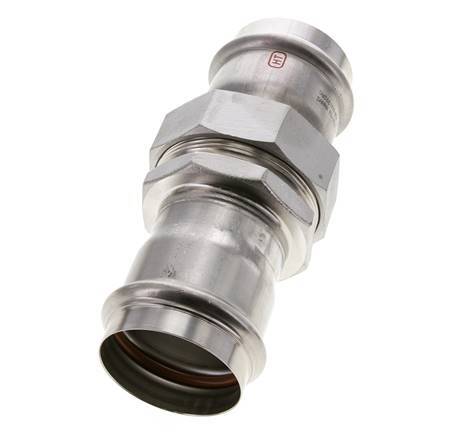 Union Press Fitting - 54mm Female - Stainless Steel Flat Sealing