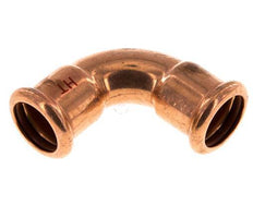 90deg Elbow Press Fitting - 22mm Female - Copper alloy