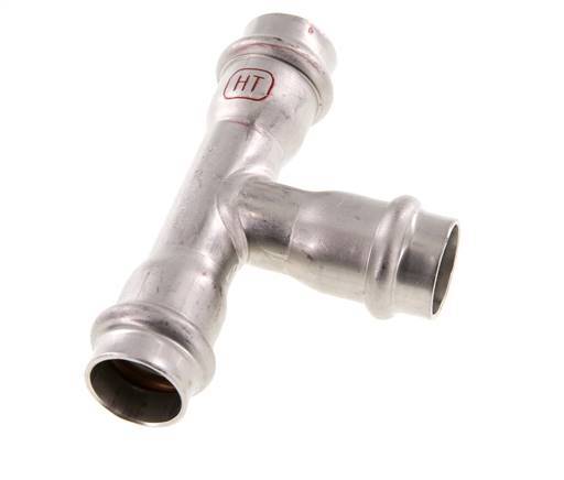 Tee Press Fitting - 18mm Female - Stainless Steel