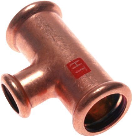 Tee Press Fitting - 18mm Female & 22mm - Copper alloy