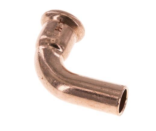 90deg Elbow Press Fitting - 15mm Female & 15mm Male - Copper alloy