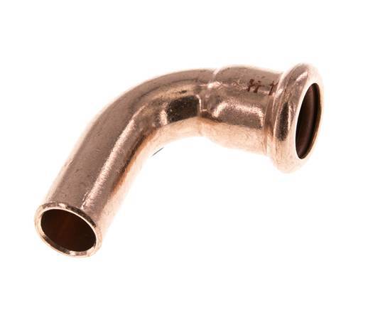 90deg Elbow Press Fitting - 15mm Female & 15mm Male - Copper alloy