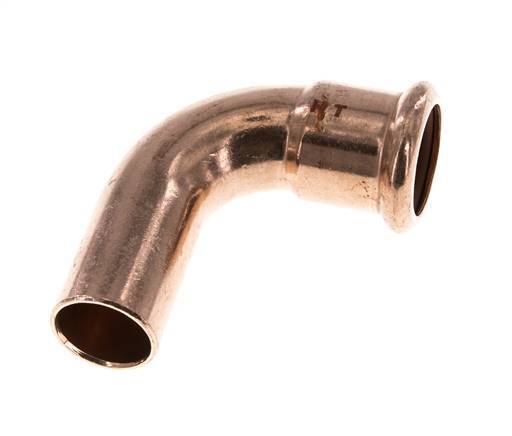 90deg Elbow Press Fitting - 22mm Female & 22mm Male - Copper alloy