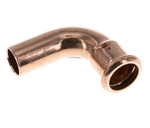 90deg Elbow Press Fitting - 22mm Female & 22mm Male - Copper alloy