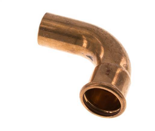 90deg Elbow Press Fitting - 35mm Female & 35mm Male - Copper alloy