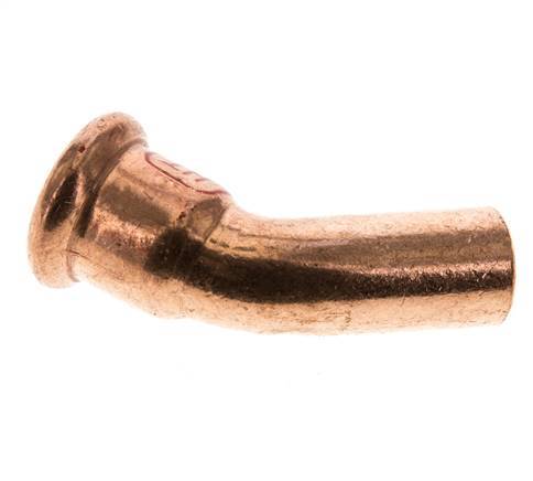 45deg Elbow Press Fitting - 15mm Female & 15mm Male - Copper alloy