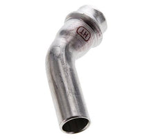 45deg Elbow Press Fitting - 18mm Female & 18mm Male - Stainless Steel