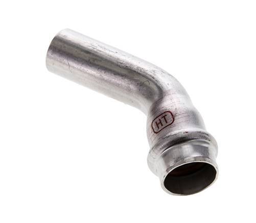 45deg Elbow Press Fitting - 18mm Female & 18mm Male - Stainless Steel