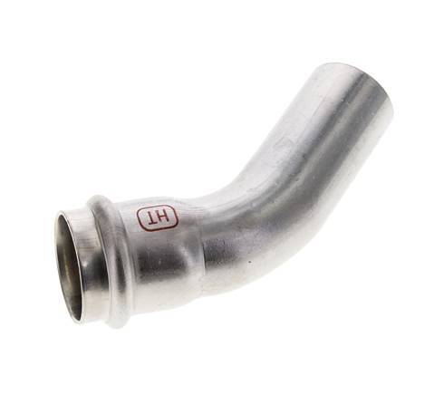 45deg Elbow Press Fitting - 28mm Female & 28mm Male - Stainless Steel