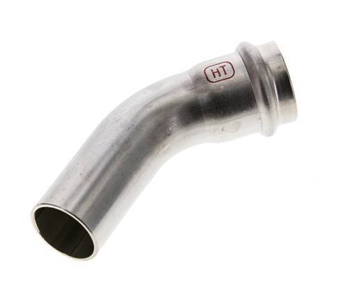 45deg Elbow Press Fitting - 28mm Female & 28mm Male - Stainless Steel