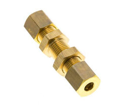 5mm Brass Straight Compression Fitting Bulkhead 150 bar DIN EN 1254-2