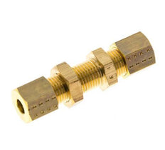 5mm Brass Straight Compression Fitting Bulkhead 150 bar DIN EN 1254-2