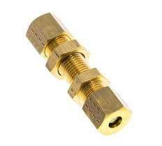 5mm Brass Straight Compression Fitting Bulkhead 150 bar DIN EN 1254-2