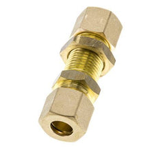 10mm Brass Straight Compression Fitting Bulkhead 95 bar DIN EN 1254-2