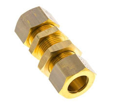 15mm Brass Straight Compression Fitting Bulkhead 82 bar DIN EN 1254-2