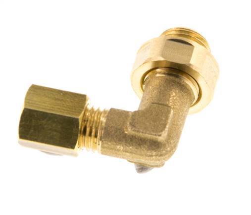 4mm & G1/8'' Brass Elbow Compression Fitting with Male Threads 150 bar NBR Adjustable DIN EN 1254-2