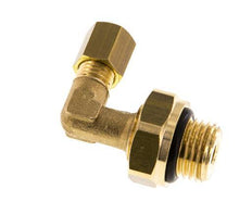 4mm & G1/4'' Brass Elbow Compression Fitting with Male Threads 150 bar NBR Adjustable DIN EN 1254-2