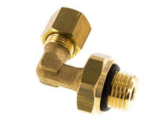 6mm & G1/4'' Brass Elbow Compression Fitting with Male Threads 150 bar NBR Adjustable DIN EN 1254-2