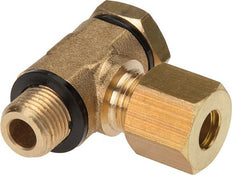 6mm & G1/4'' Brass Swivel Joint Compression Fitting with Male Threads 150 bar Polyamide DIN EN 1254-2