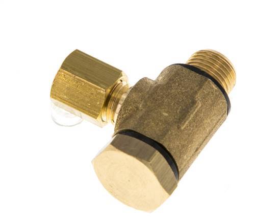 4mm & G1/8'' Brass Swivel Joint Compression Fitting with Male Threads 150 bar Polyamide DIN EN 1254-2