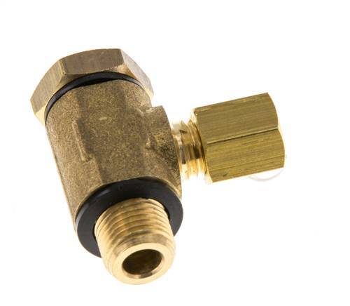 4mm & G1/8'' Brass Swivel Joint Compression Fitting with Male Threads 150 bar Polyamide DIN EN 1254-2