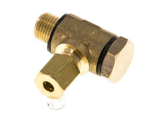 4mm & G1/8'' Brass Swivel Joint Compression Fitting with Male Threads 150 bar Polyamide DIN EN 1254-2