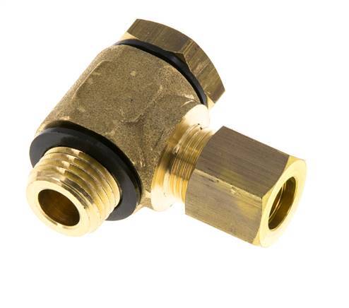 8mm & G1/4'' Brass Swivel Joint Compression Fitting with Male Threads 135 bar Polyamide DIN EN 1254-2
