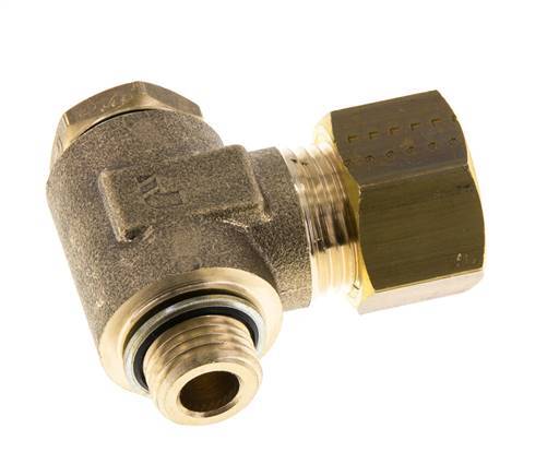 12mm & G1/4'' Brass Swivel Joint Compression Fitting with Male Threads 75 bar Zinc plated Steel/NBR DIN EN 1254-2