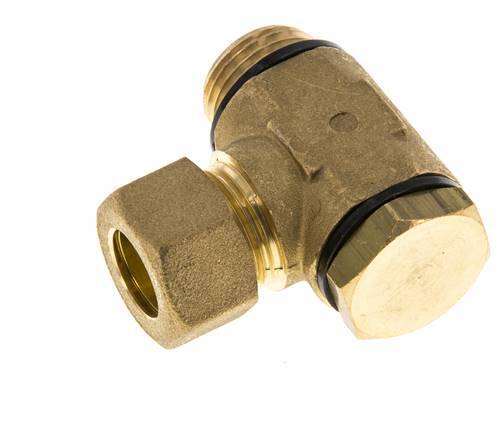 14mm & G1/2'' Brass Swivel Joint Compression Fitting with Male Threads 89 bar Polyamide DIN EN 1254-2