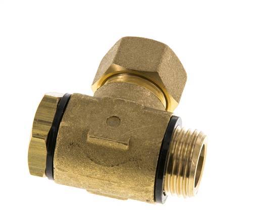 14mm & G1/2'' Brass Swivel Joint Compression Fitting with Male Threads 89 bar Polyamide DIN EN 1254-2