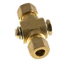 12mm & G1/4'' Brass T-Shape Tee Compression Fitting with Male Threads 75 bar Zinc plated Steel, with NBR insert DIN EN 1254-2