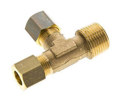 8mm & R3/8'' Brass Right Angle Tee Compression Fitting with Male Threads 135 bar DIN EN 1254-2