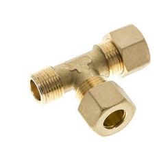 12mm & R3/8'' Brass Right Angle Tee Compression Fitting with Male Threads 75 bar DIN EN 1254-2