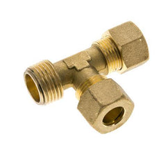 12mm & R1/2'' Brass Right Angle Tee Compression Fitting with Male Threads 75 bar DIN EN 1254-2