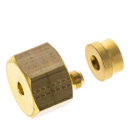 6mm Brass Straight Compression Fitting DN 1676 bar DIN EN 1254-2