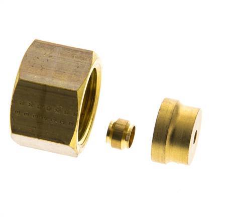 6mm Brass Straight Compression Fitting DN 1676 bar DIN EN 1254-2