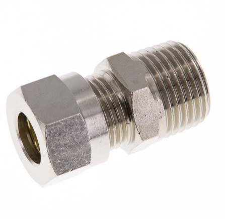 12L & R1/2'' Nickel plated Brass Straight Cutting Fitting with Male Threads 75 bar ISO 8434-1