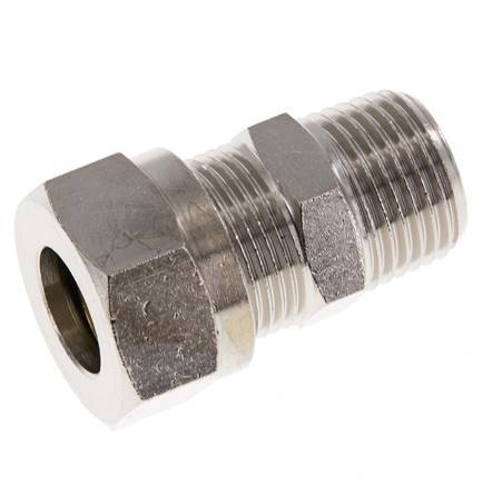 15L & R1/2'' Nickel plated Brass Straight Cutting Fitting with Male Threads 70 bar ISO 8434-1
