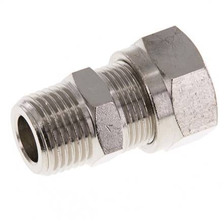 15L & R1/2'' Nickel plated Brass Straight Cutting Fitting with Male Threads 70 bar ISO 8434-1