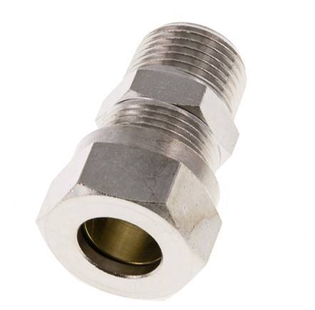 15L & R1/2'' Nickel plated Brass Straight Cutting Fitting with Male Threads 70 bar ISO 8434-1
