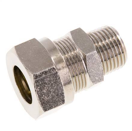 18L & R1/2'' Nickel plated Brass Straight Cutting Fitting with Male Threads 65 bar ISO 8434-1