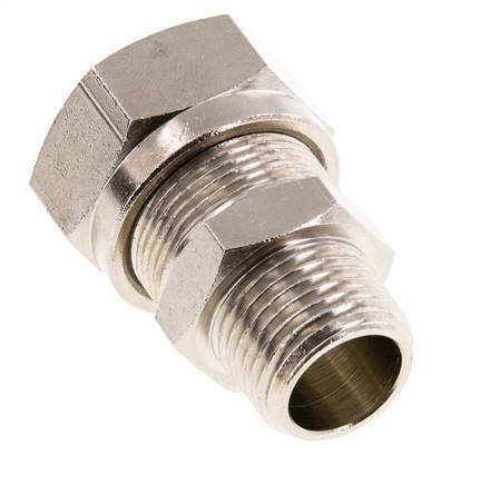 18L & R1/2'' Nickel plated Brass Straight Cutting Fitting with Male Threads 65 bar ISO 8434-1