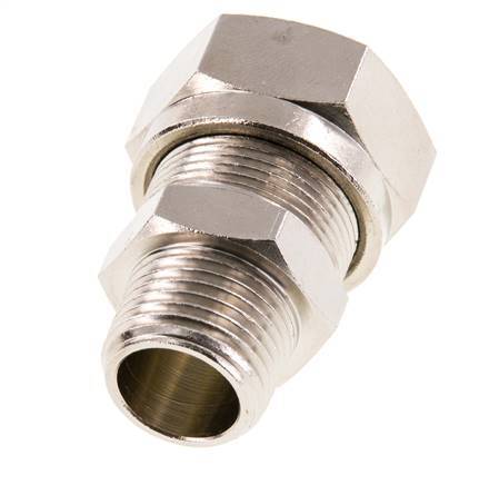 18L & R1/2'' Nickel plated Brass Straight Cutting Fitting with Male Threads 65 bar ISO 8434-1